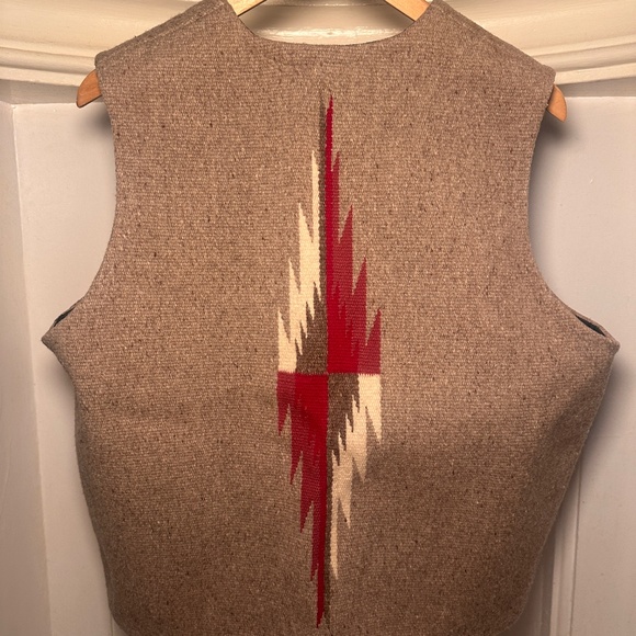 Chimayo Weavers, Handwoven, Wool Blanket Vest. Size 42 - Picture 3 of 5